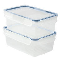 FRISCHHALTEDOSE 2 l  - Blau/Transparent, Basics, Kunststoff (23,9/16/17,7cm) - Rotho