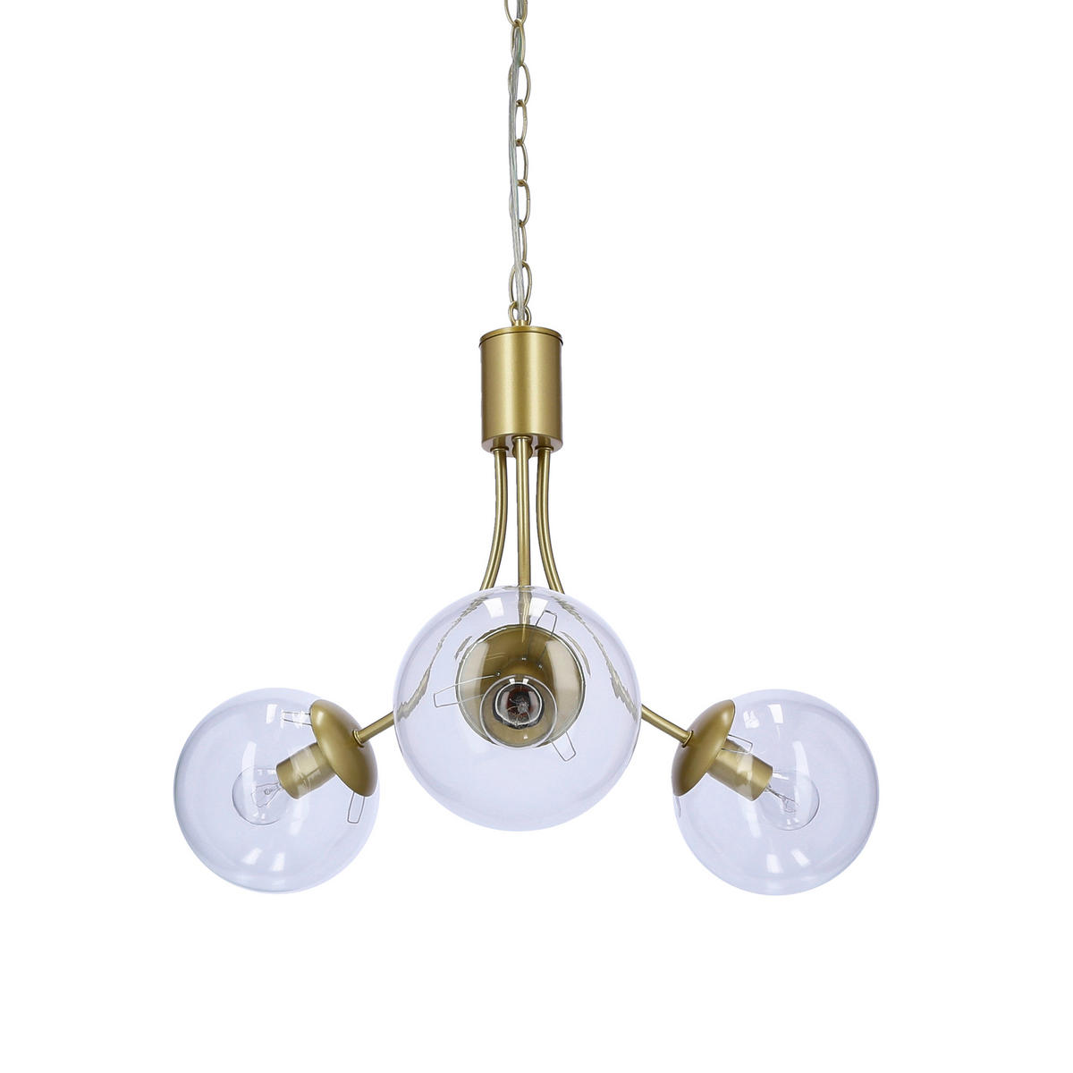 HÄNGLAMPA 48/48/115 cm  - mässingsfärgad, Klassisk, metall (48/48/115cm)