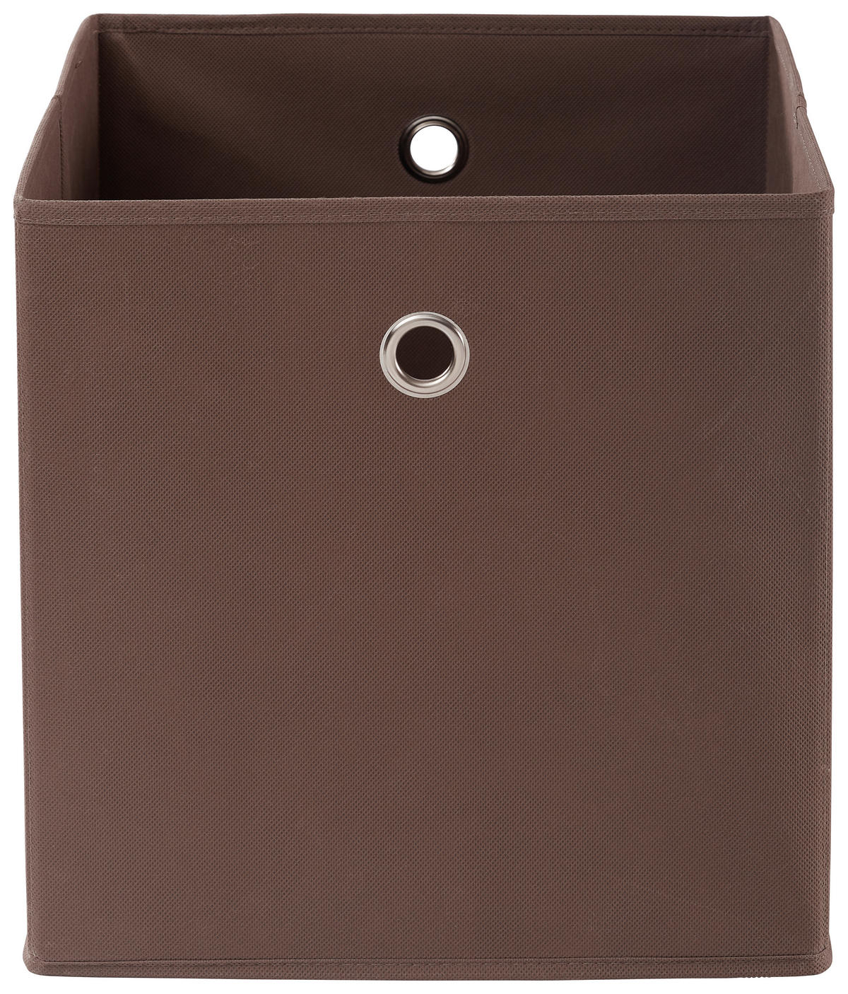 SKLADACÍ BOX, kov, textil, kartón, 32/32/32 cm - hnedá/strieborná, Design, kartón/kov (32/32/32cm) - Carryhome