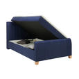 BOXBETT 120/200 cm  in Blau  - Blau/Eichefarben, KONVENTIONELL, Holz/Textil (120/200cm) - Xora