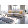 ECKSOFA LUSH Hellbraun Cord  - Hellbraun/Gelb, Design, Kunststoff/Textil (161/284cm) - Livetastic