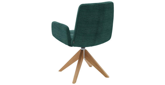 ARMLEHNSTUHL  in Cord  - Naturfarben/Grün, Design, Holz/Textil (61/88/66cm) - Dieter Knoll