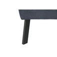 ECKSOFA Graublau Feincord  - Graublau/Schwarz, Design, Textil/Metall (280/205cm) - Xora