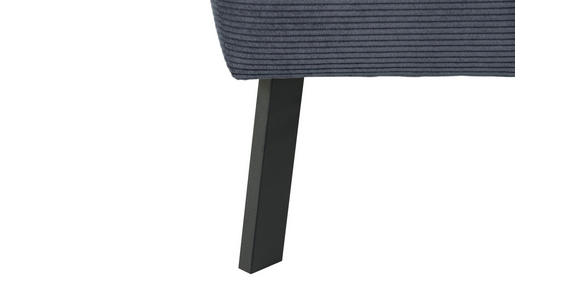 ECKSOFA Graublau Feincord - Graublau/Schwarz, Design, Textil/Metall (280/205cm) - Xora