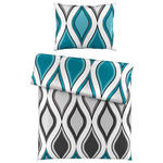 BETTWÄSCHE Satin 140/200 cm  - Blau, KONVENTIONELL (140/200cm) - Esposa