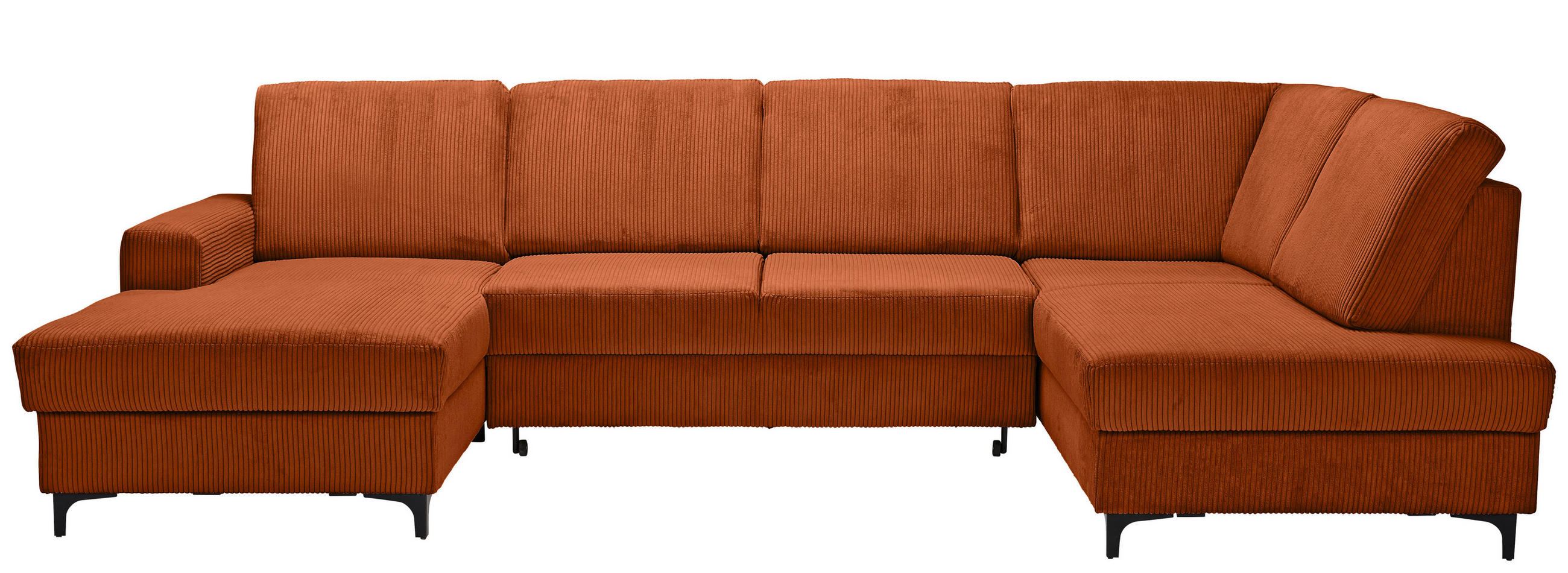 SOFFA i manchester terrakotta  - svart/terrakotta, Klassisk, metall/textil (167/317/185cm) - Livetastic
