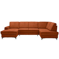 SOFFA i manchester terrakotta  - svart/terrakotta, Klassisk, metall/textil (167/317/185cm) - Livetastic