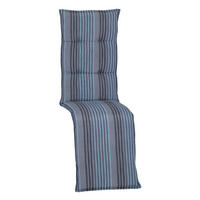 RELAXSESSELAUFLAGE Blau Streifen  - Blau, Basics, Textil (170/46/8cm) - Gardenson