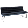 SITZBANK in Metall, Textil Blau, Schwarz, Dunkelblau  - Blau/Schwarz, Design, Textil/Metall (218/89/68cm) - Dieter Knoll
