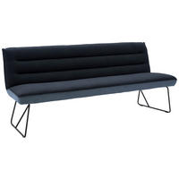 SITZBANK 218/89/68 cm Flachgewebe Blau, Schwarz, Dunkelblau  - Blau/Schwarz, Design, Textil/Metall (218/89/68cm) - Dieter Knoll