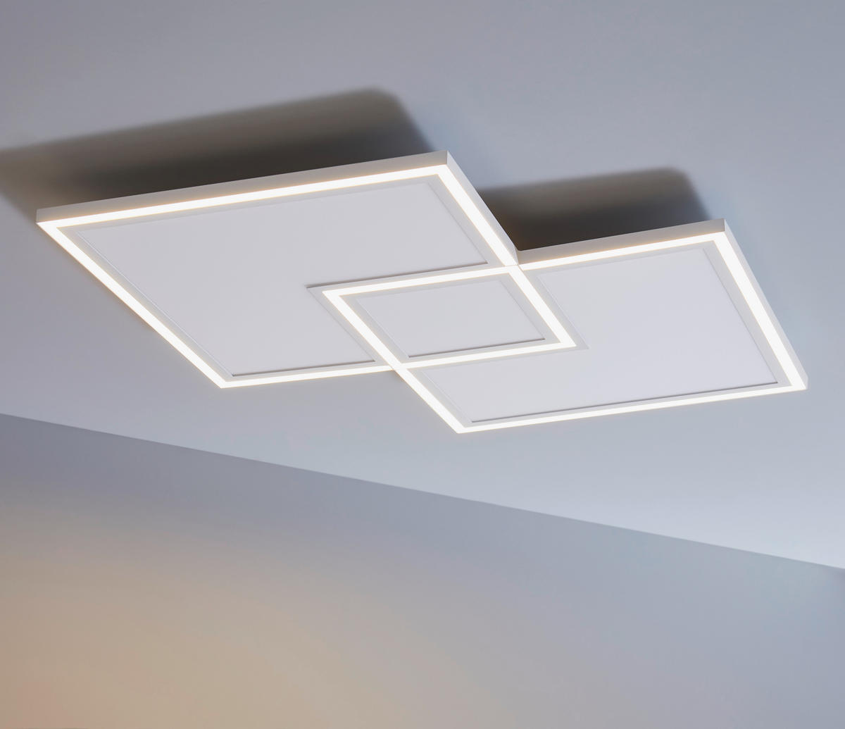 LED-DECKENLEUCHTE 51 W    67/67/5 cm  - Weiss, Trend, Kunststoff/Metall (67/67/5cm) - Novel