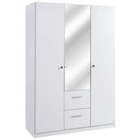 DREHTÜRENSCHRANK in Weiss  - Weiss, Basics, Glas/Holzwerkstoff (136/197/54cm) - Xora
