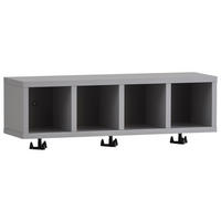 STENSKI REGAL 60/200/17,6 cm siva  - siva, Moderno, leseni material (60/200/17,6cm) - MID.YOU