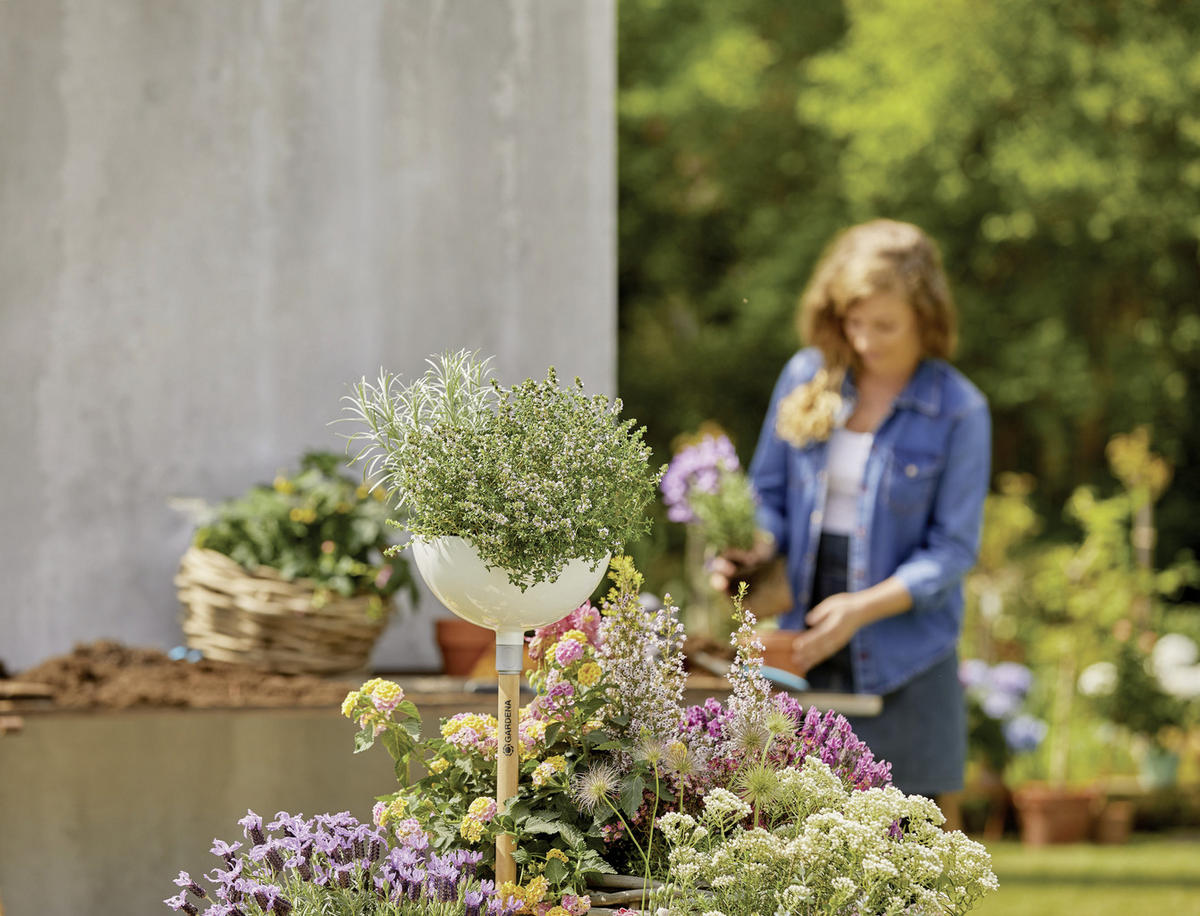 CLICK UP PFLANZSCHALE  GARDENA CLICK UP  - Weiß, Basics, Kunststoff (24,7/24,7/15,3cm) - Gardena