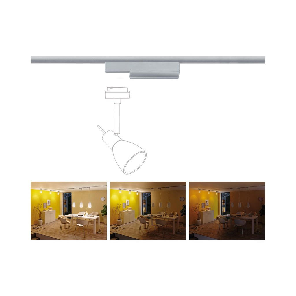 SCHIENENSYSTEM-ADAPTER - Chromfarben, Basics, Kunststoff (16,6/5/2cm) - Paulmann