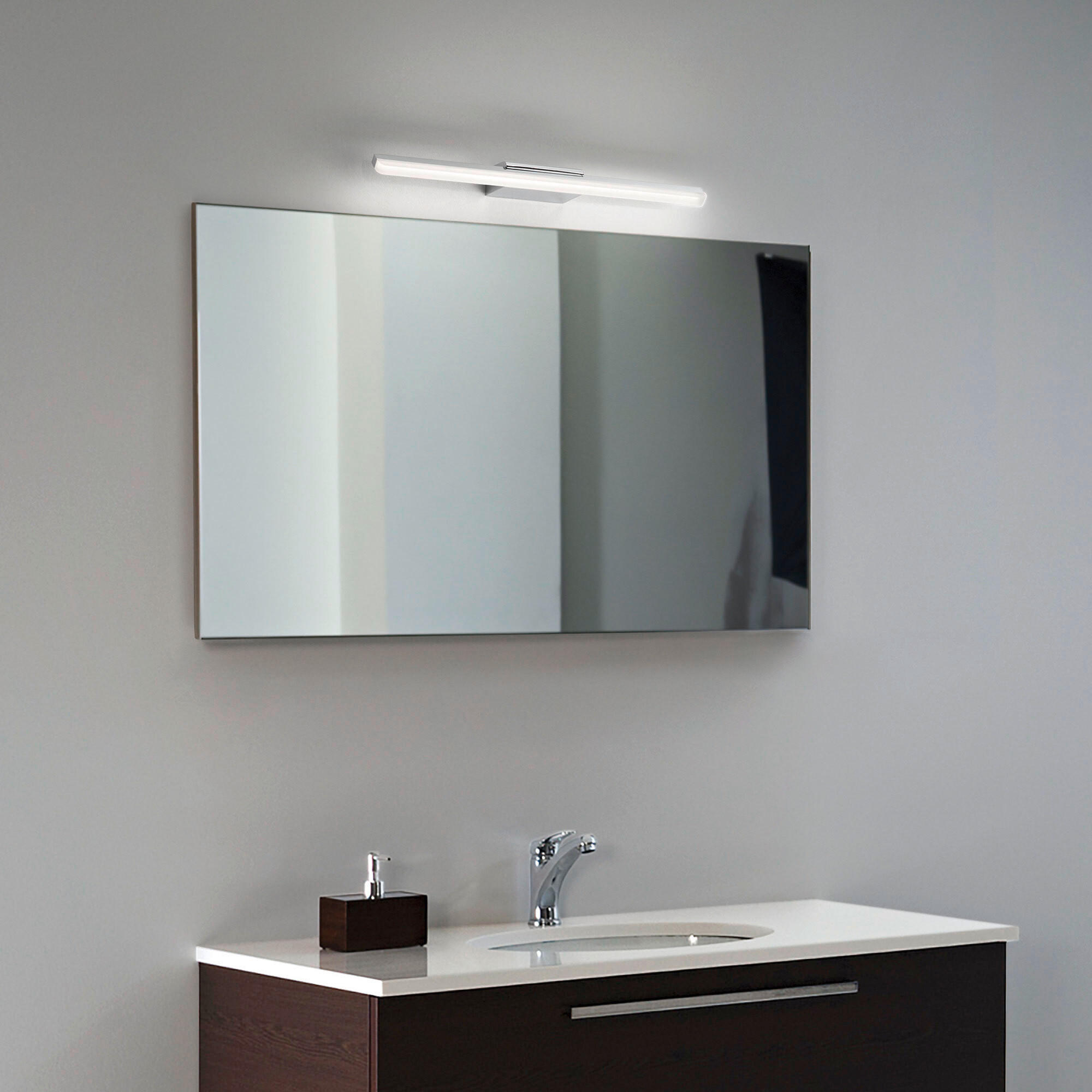 LED-BILDERLEUCHTE 62/4/9 cm   - Chromfarben, Design, Kunststoff/Metall (62/4/9cm) - Ideal Lux