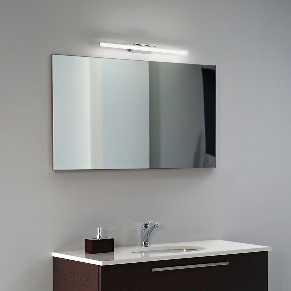 LED-BILDERLEUCHTE 62/4/9 cm   - Chromfarben, Design, Kunststoff/Metall (62/4/9cm) - Ideal Lux