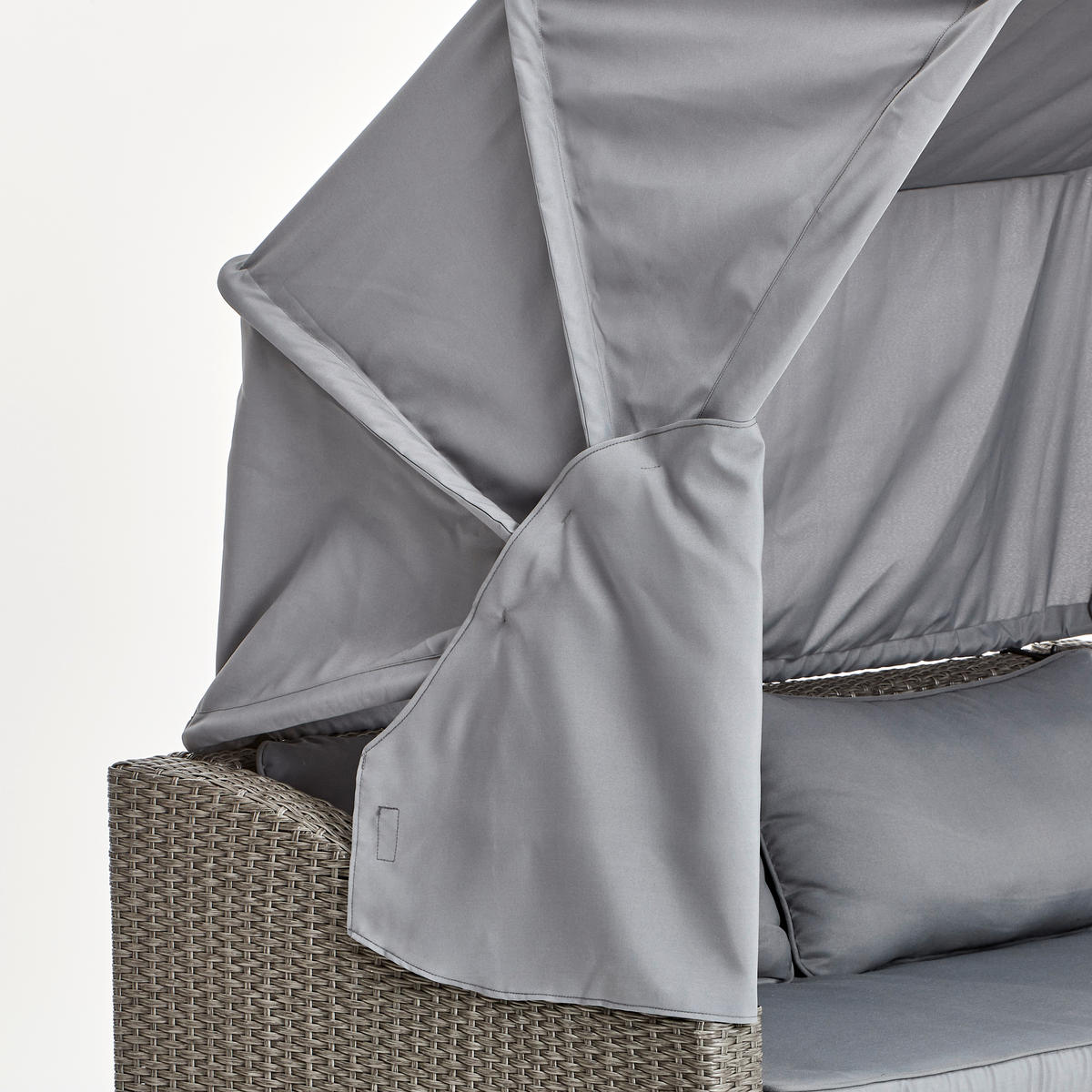GARTENMUSCHEL 146/74/144 cm  - Grau, MODERN, Kunststoff/Textil (146/74/144cm) - Ambia Garden