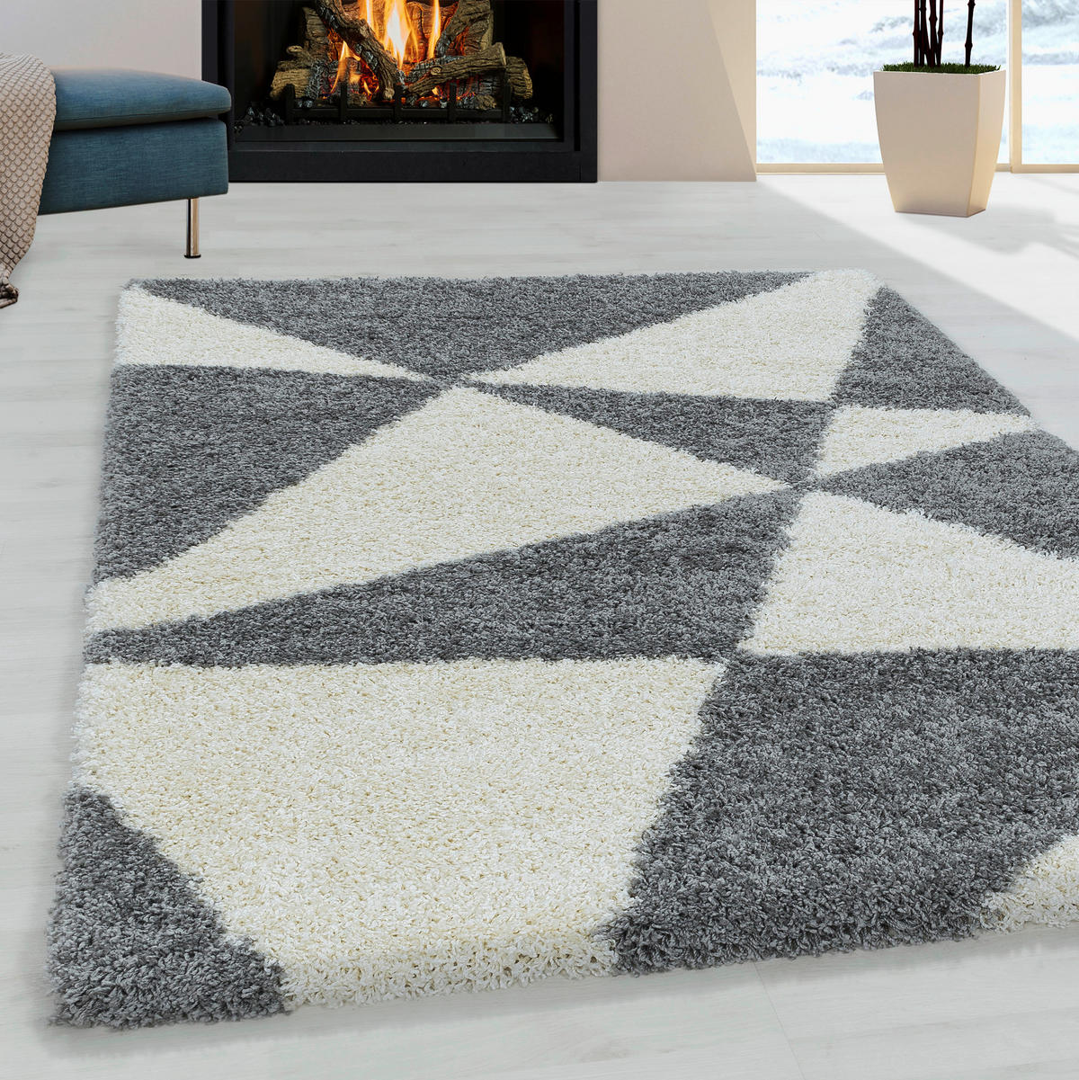 TEPIH VISOKOG FLORA 240/340 cm   siva  Tango 3101 Grau  - siva, Design, tekstil (240/340cm)