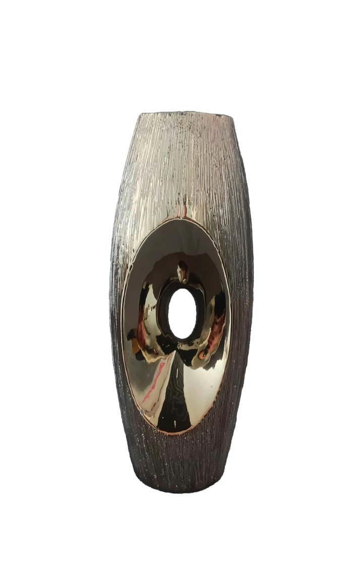 Vază  - auriu, Basics, ceramică (12.5/11.2/32.3cm)