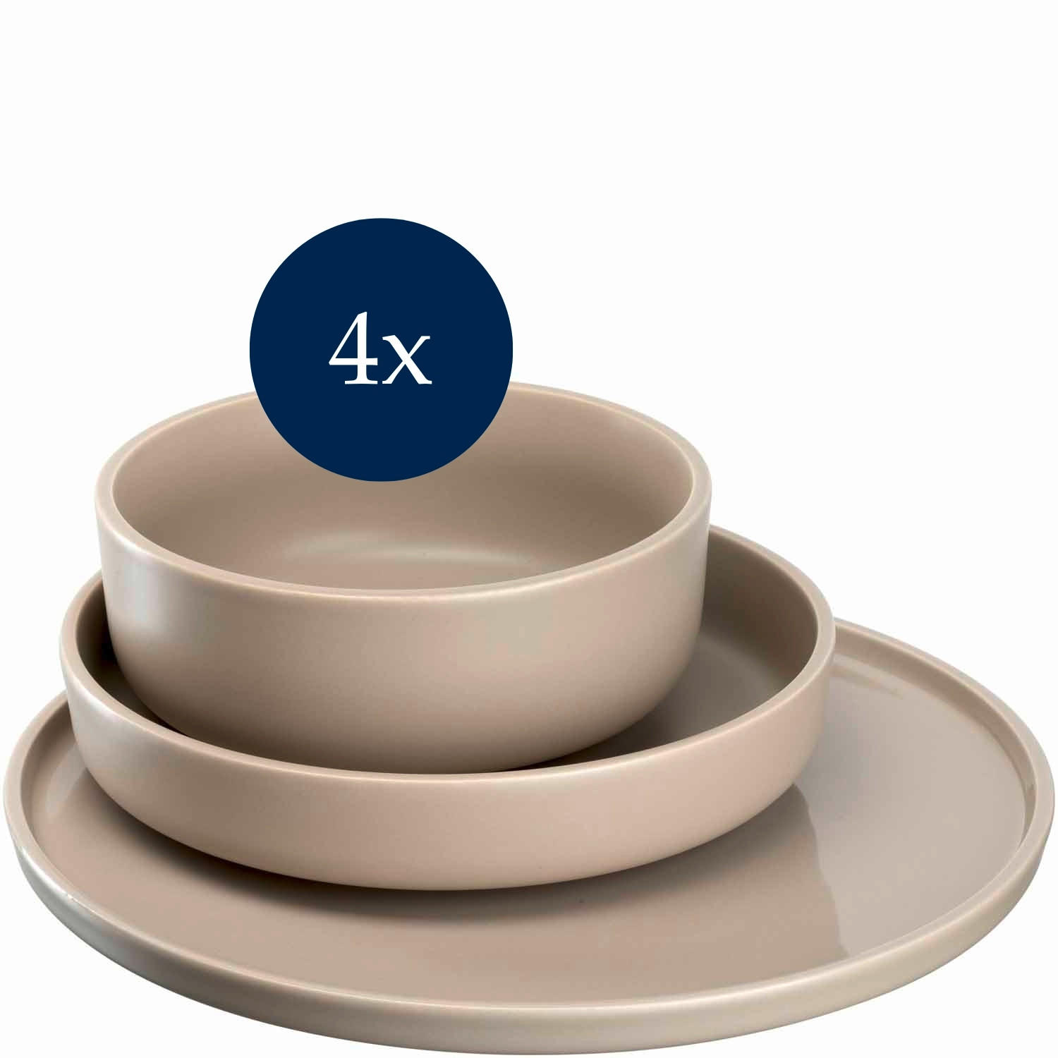 TAFELSERVICE ROMA 12-teilig  - Beige, KONVENTIONELL, Keramik (32,00/35,30/28,70cm) - Leonardo