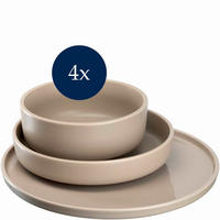 TAFELSERVICE ROMA 12-teilig  - Beige, KONVENTIONELL, Keramik (32,00/35,30/28,70cm) - Leonardo