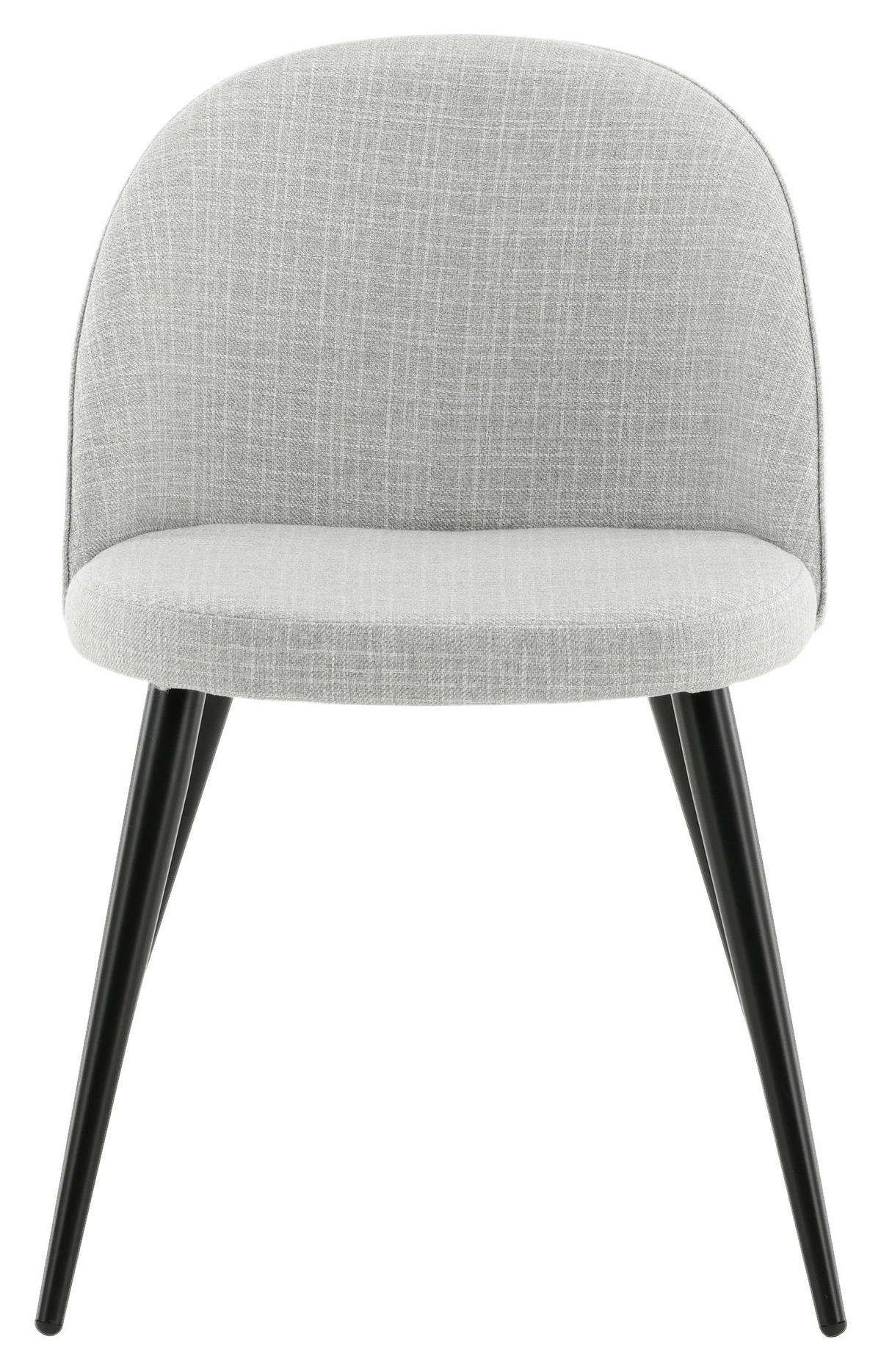 STOLSET 2 styck stål textilväv  - ljusgrå/svart, Design, metall/textil (50/77/48cm) - Livetastic