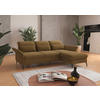ECKSOFA in Flachgewebe Olivgrün  264/198 cm  - Schwarz/Olivgrün, KONVENTIONELL, Textil/Metall (264/198cm) - Sit & More