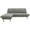 ECKSOFA Looks IX Graubraun Webstoff  - Graubraun/Schwarz, Design, Textil/Metall (168/214cm) - LOOKS by W.Joop