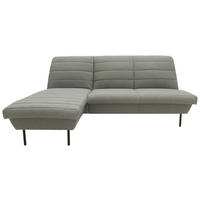 ECKSOFA in Webstoff Graubraun  168/214 cm  - Graubraun/Schwarz, Design, Textil/Metall (168/214cm) - LOOKS by W.Joop