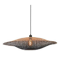 HÄNGLAMPA GOOD&MOJO  87/87/20 cm  - svart/naturfärgad, Trend (87/87/20cm) - Good & Mojo