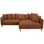 ECKSOFA Rostfarben Chenille  - Rostfarben/Buchefarben, KONVENTIONELL, Holz/Textil (276/162cm) - Carryhome