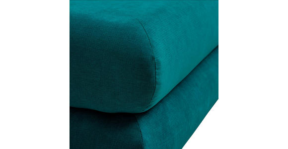 SCHLAFSOFA Samt Petrol  - Chromfarben/Petrol, Design, Kunststoff/Textil (196/74/90cm) - Carryhome