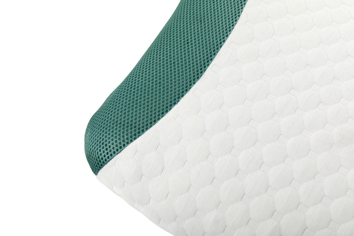 NACKENSTÜTZKISSEN  - Weiß/Mintgrün, Textil (60/40/10cm) - Sleeptex