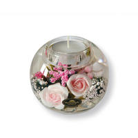 VÄRMELJUSHÅLLARE  - transparent, glas (9/8cm)
