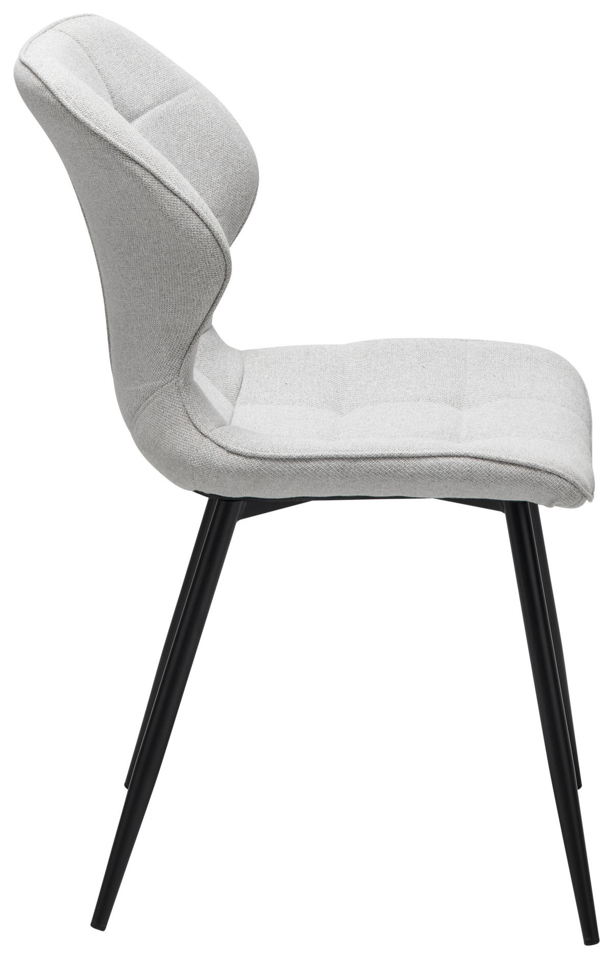 STUHL  in Eisen Webstoff Metall, Textil, Holz  - Hellgrau/Schwarz, LIFESTYLE, Holz/Textil (47/82/59cm) - Livetastic
