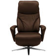 RELAXSESSEL in Leder Braun  - Edelstahlfarben/Braun, Design, Leder/Metall (75/106/88cm) - Dieter Knoll