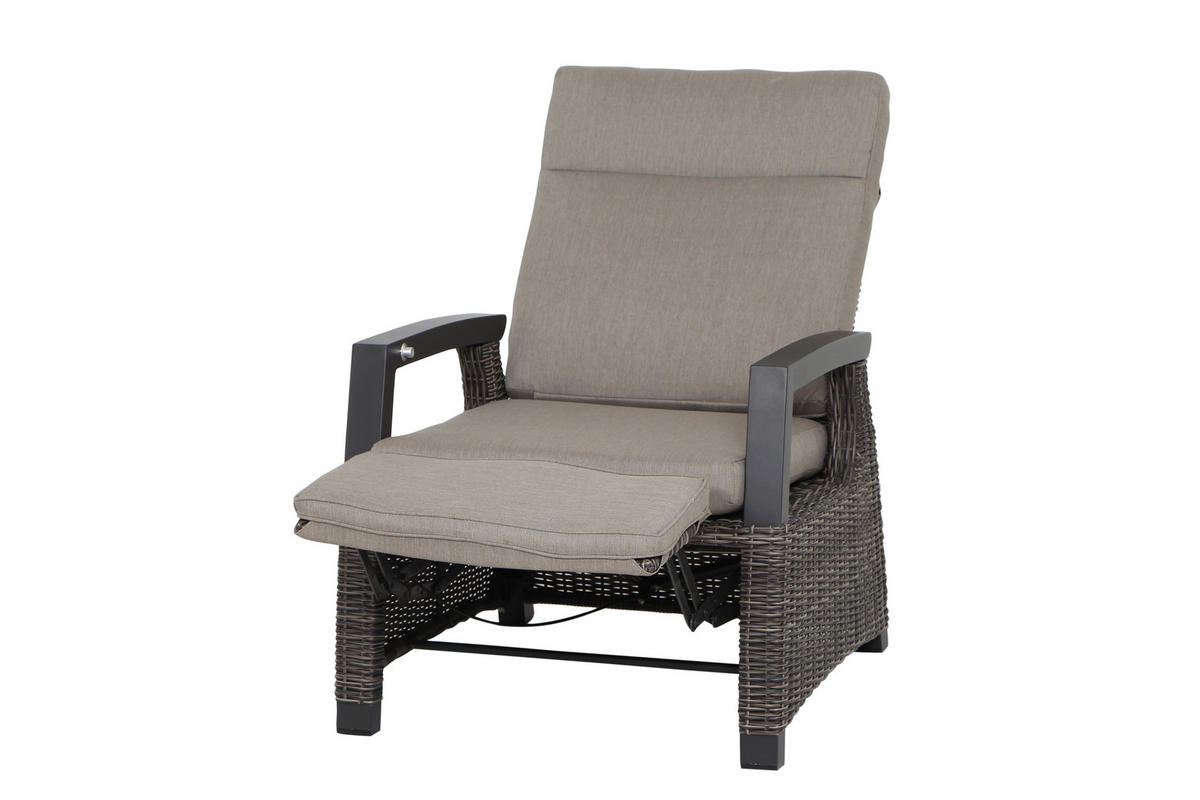 LOUNGEGARNITUR 4-teilig   72/103/83 cm Aluminium  - Grau, Basics, Kunststoff/Textil (72/103/83cm) - Siena Garden