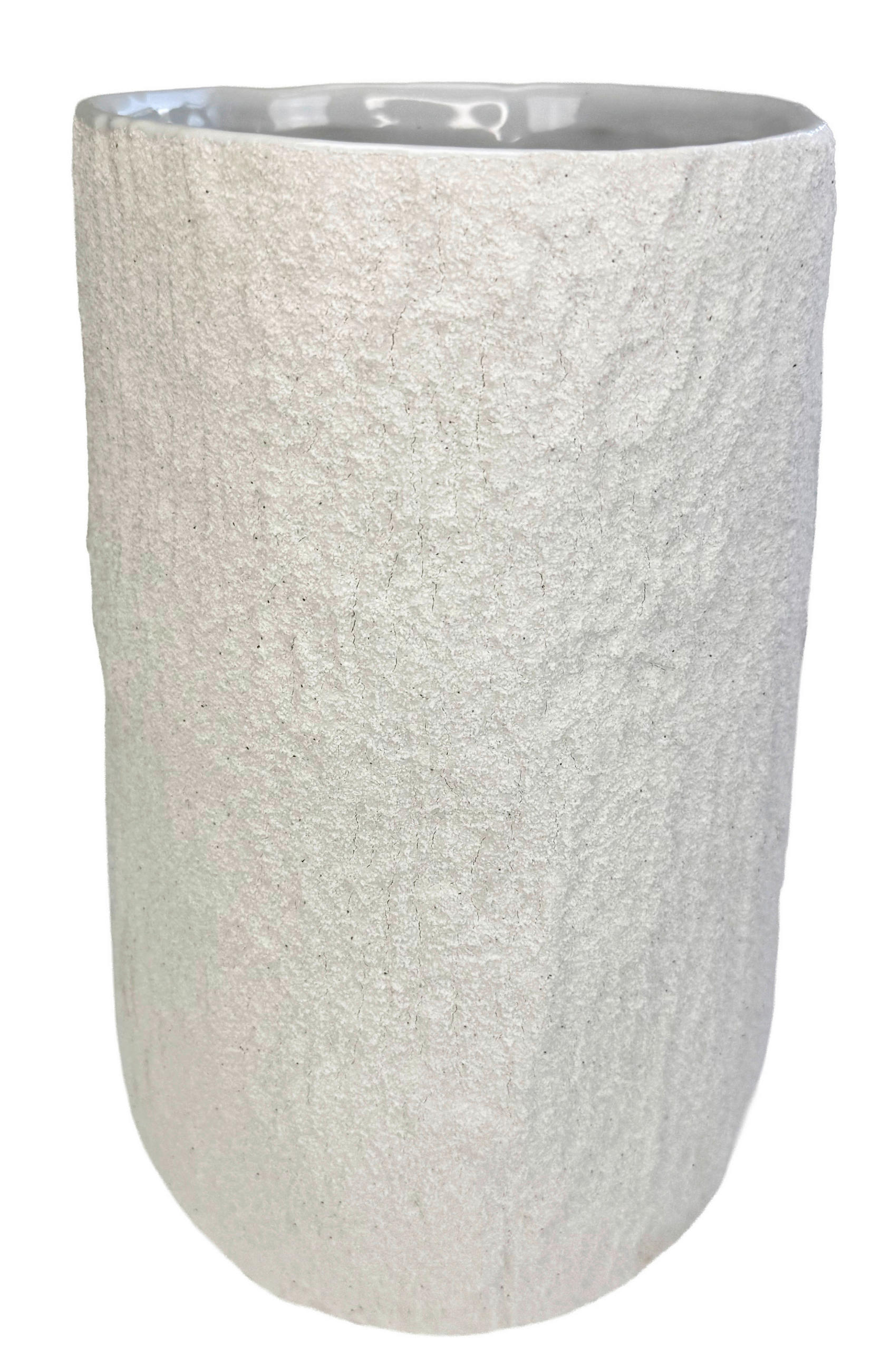 VÁZA, keramika, 27 cm - bílá, Basics, keramika (16/27/16cm)