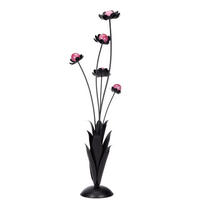 OKRASNA ROŽA - lila/črna, Basics, kovina/steklo (46/164/36cm) - Ambia Home