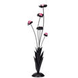 DEKOBLUME - Lila/Schwarz, Basics, Glas/Metall (46/164/36cm) - Ambia Home