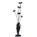 DEKOBLUME - Lila/Schwarz, Basics, Glas/Metall (46/164/36cm) - Ambia Home