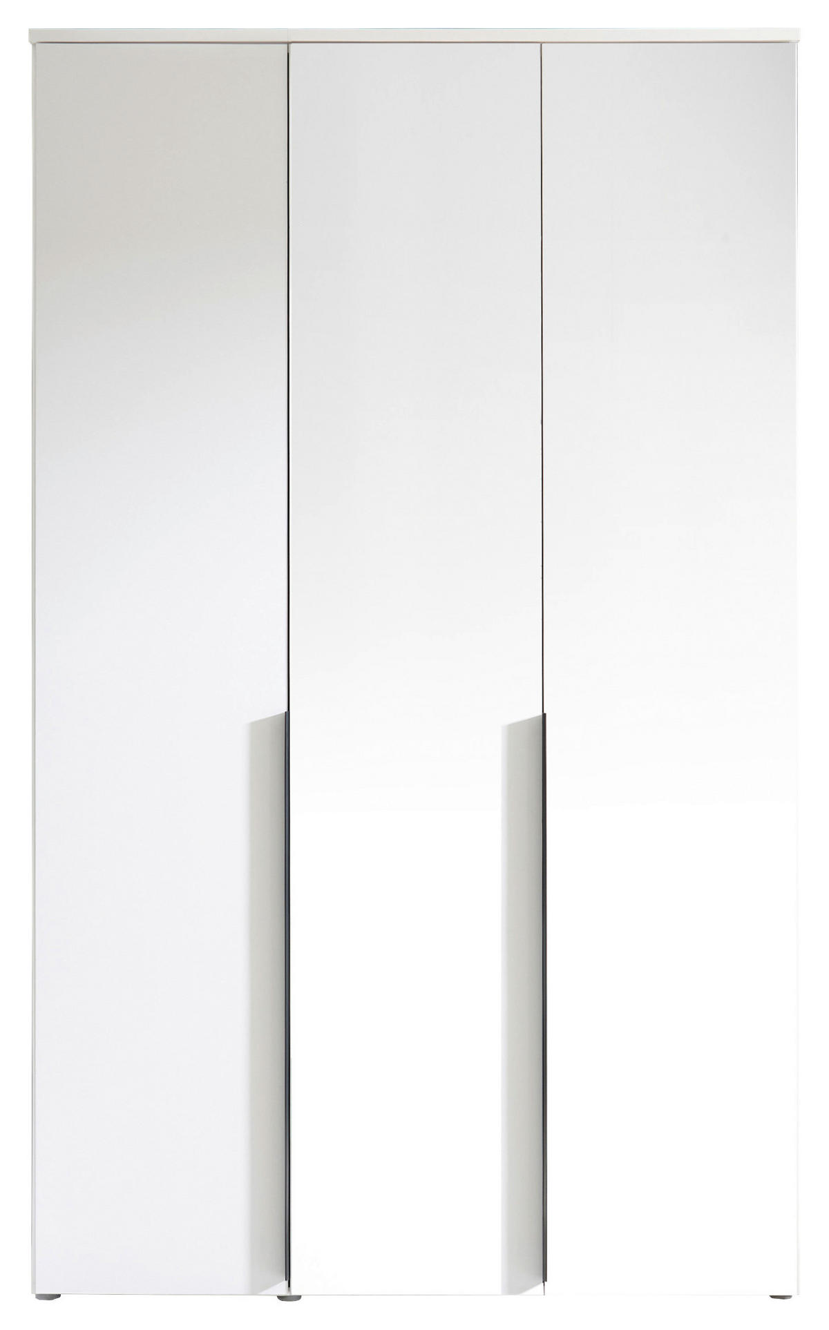 DREHTÜRENSCHRANK 135/225/52 cm 3-türig Weiß  - Schwarz/Weiß, MODERN, Holzwerkstoff/Kunststoff (135/225/52cm) - MID.YOU