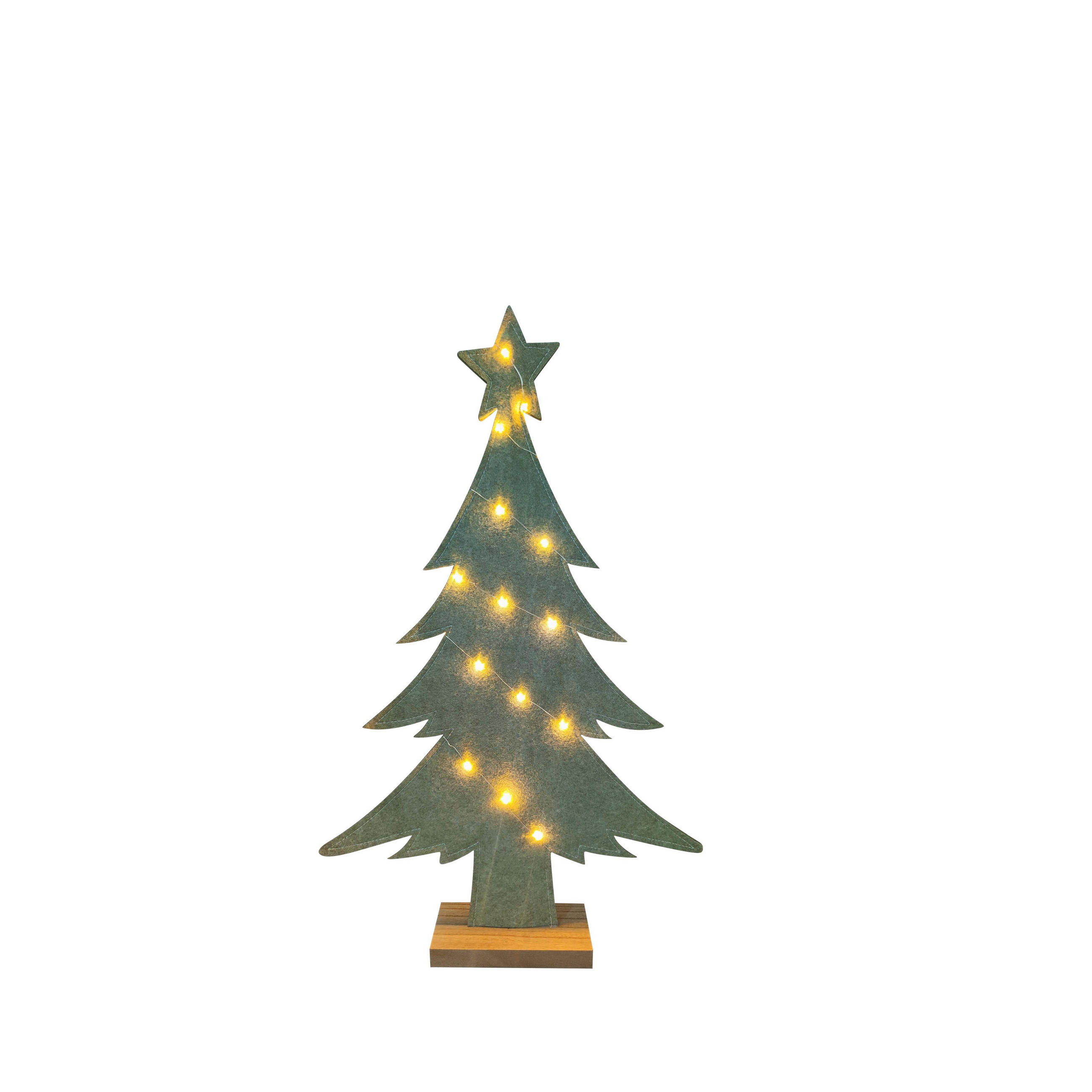 DEKOBAUM - Hellgrün, LIFESTYLE, Holzwerkstoff/Textil (32/51/6cm) - X-Mas