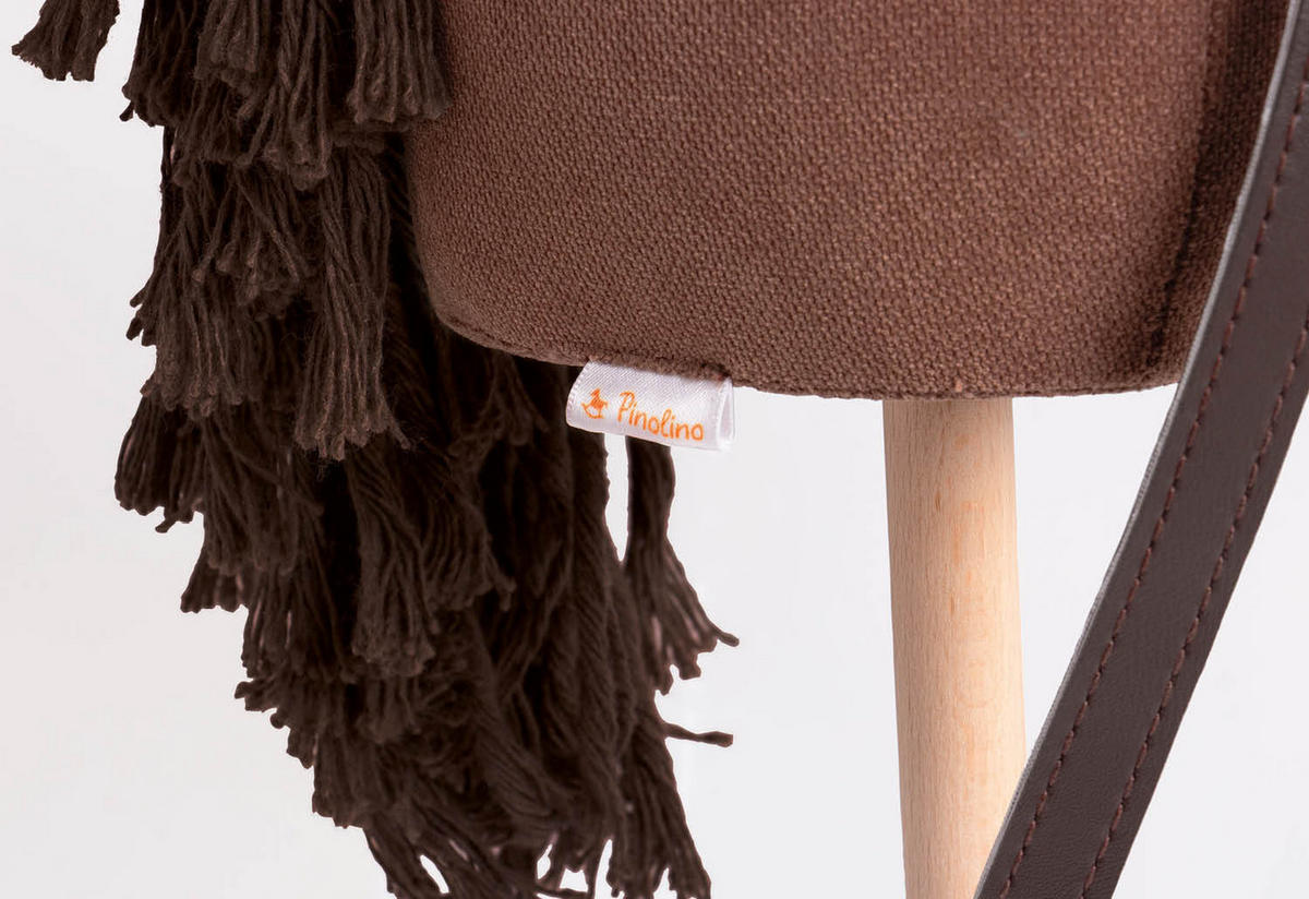 STECKENPFERD LUCKY  - Hellbraun/Naturfarben, Basics, Textil (24/65/12cm) - Pinolino