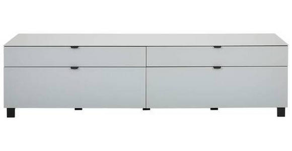 TV-ELEMENT Grau, Hellgrau  - Hellgrau/Schwarz, Design, Glas/Holzwerkstoff (219,9/57/52,5cm) - Hom`in