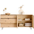 SIDEBOARD Eichefarben  182,6/83,1/42 cm  - Eichefarben/Schwarz, Natur, Holz/Holzwerkstoff (182,6/83,1/42cm) - Cantus
