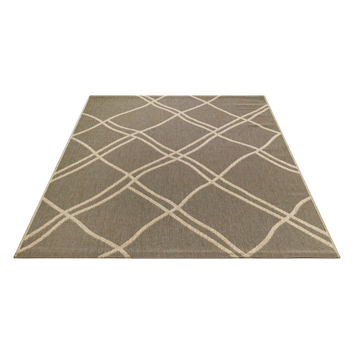 OUTDOORTEPPICH für Terrasse und Balkon 160/220 cm Regina Raute Naturfarben  - Naturfarben, Design, Textil (160/220cm) - Ambia Garden