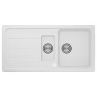 SPÜLE AUSTIN100X501,5BW  - Weiß, Design, Stein (100/20/50cm) - Respekta