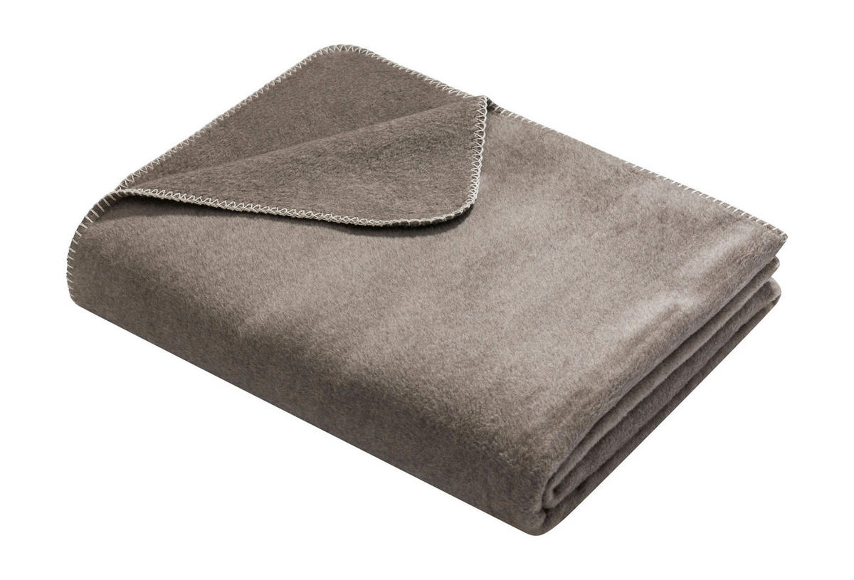 DECKE 150/200 cm  - Graubraun, Basics, Textil (150/200cm) - David Fussenegger